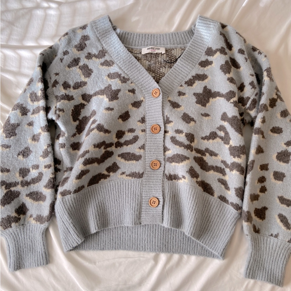 Fuzzy Cheetah Print Sweater